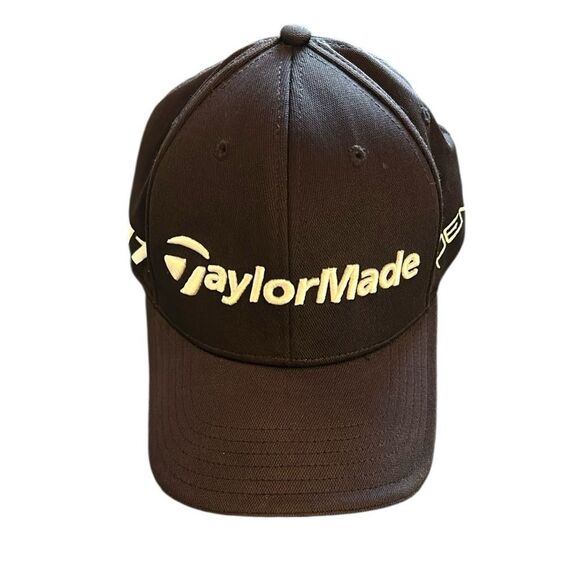 NEW Adidas TaylorMade Jet Black Cap with Logo - Picture 1 of 8
